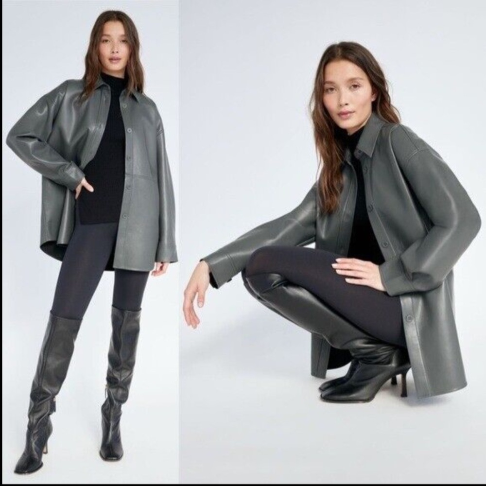Babaton Pelli Vegan Leather Shirt